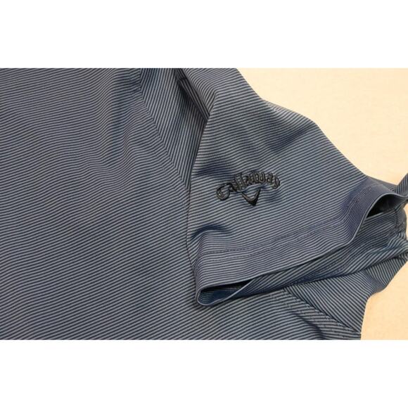 Callaway Golf Polo Shirt Opti Dri Striped Performance Athletic Shirt Mens Sz 2XL - Picture 6 of 9